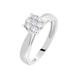 Histoire d'Or Bague Solitaire Charlene Or Blanc Diamant Synthetique* Bagues|Bagues Avec Pierre