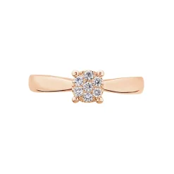 Histoire d'Or Bague Solitaire Collection Grace Or Rose Diamant* Bagues|Bagues Avec Pierre