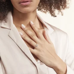 Histoire d'Or Bague Solitaire Crista Or Jaune Topaze Et Oxyde* Bagues|Bagues Avec Pierre