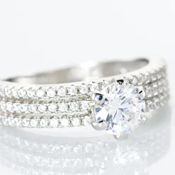 Histoire d'Or Bague Solitaire Ellora Argent Blanc Oxyde De Zirconium* Bagues|Bagues Fantaisie