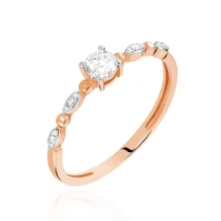 Histoire d'Or Bague Solitaire Eloize Or Rose Diamant* Bagues|Bagues Avec Pierre