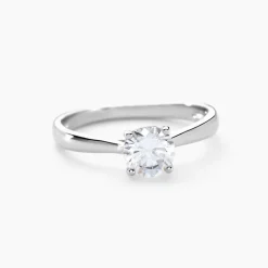 Outlet Histoire d'Or Bague Solitaire Elyana Argent Blanc Oxyde De Zirconium
