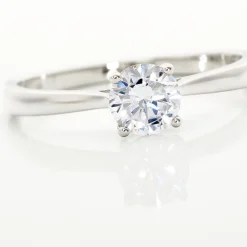 Outlet Histoire d'Or Bague Solitaire Elyana Argent Blanc Oxyde De Zirconium