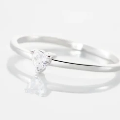 Histoire d'Or Bague Solitaire 1er Solitaire Argent Blanc Oxyde De Zirconium* Bagues|Bagues Fantaisie