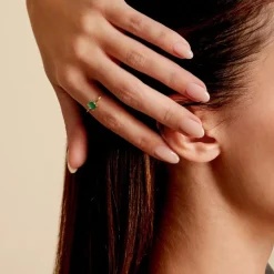 Histoire d'Or Bague Solitaire Ethalyn Or Jaune Emeraude* Bagues|Bagues Avec Pierre