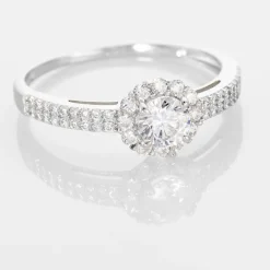 Histoire d'Or Bague Solitaire Fathima Or Blanc Oxyde De Zirconium* Bagues|Bagues Avec Pierre