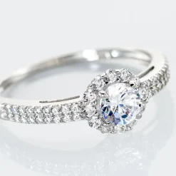 Histoire d'Or Bague Solitaire Fathima Or Blanc Oxyde De Zirconium* Bagues|Bagues Avec Pierre