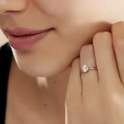 Hot Histoire d'Or Bague Solitaire Fiona Or Blanc Diamant Synthetique or blanc diamant synthétique