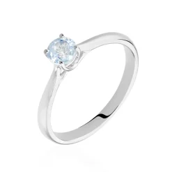 Histoire d'Or Bague Solitaire Fiona Or Blanc Topaze* Bagues|Bagues Avec Pierre