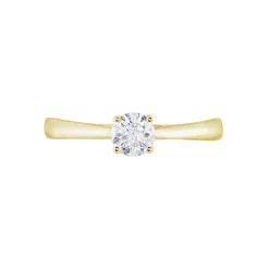 Histoire d'Or Bague Solitaire Fiona Or Jaune Diamant Synthetique