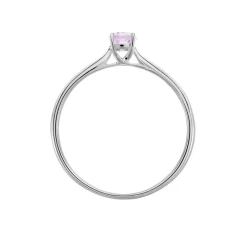 New Histoire d'Or Bague Solitaire Fiona Or Blanc Amethyste