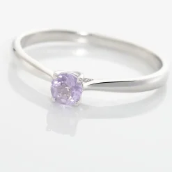 New Histoire d'Or Bague Solitaire Fiona Or Blanc Amethyste