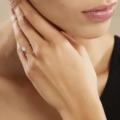 Histoire d'Or Bague Solitaire Fiona Or Blanc Diamant Synthetique* Bagues|Bagues Avec Pierre