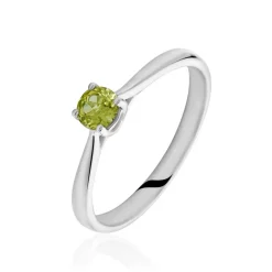Hot Histoire d'Or Bague Solitaire Fiona Or Blanc Péridot