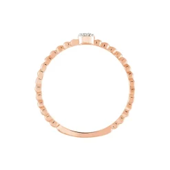 New Histoire d'Or Bague Solitaire Gaxina Or Rose Diamant