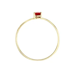 Histoire d'Or Bague Solitaire Goutte or jaune rubis