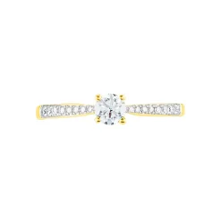Histoire d'Or Bague Solitaire Hemera or jaune diamant