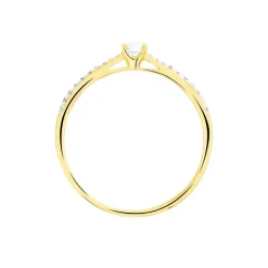 Histoire d'Or Bague Solitaire Hemera or jaune diamant