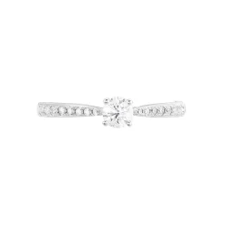 New Histoire d'Or Bague Solitaire Hemera Or Blanc Diamant