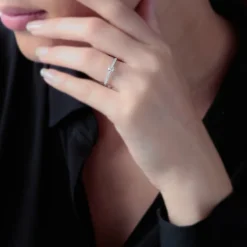 New Histoire d'Or Bague Solitaire Hemera Or Blanc Diamant