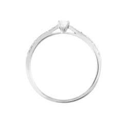 Histoire d'Or Bague Solitaire Hemera Or Blanc Diamant