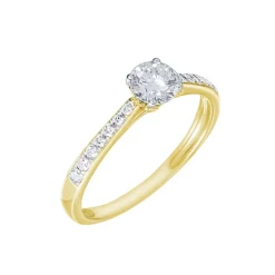 Online Histoire d'Or Bague Solitaire Hemera Or Jaune Diamant Synthetique or jaune diamant synthétique blanc