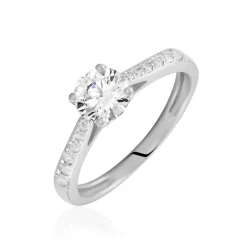 Hot Histoire d'Or Bague Solitaire Hemera Or Blanc Diamant Synthetique