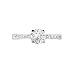 Hot Histoire d'Or Bague Solitaire Hemera Or Blanc Diamant Synthetique