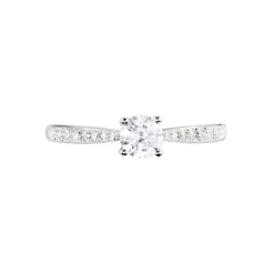 Online Histoire d'Or Bague Solitaire Hemera Or Blanc Diamant