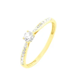 Online Histoire d'Or Bague Solitaire Hemera Or Jaune Diamant