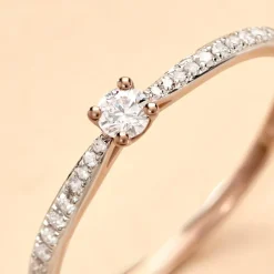 Best Histoire d'Or Bague Solitaire Hemera or rose diamant