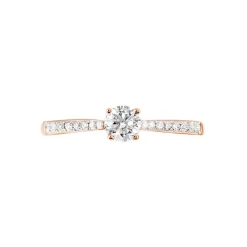 Histoire d'Or Bague Solitaire Hemera Or Rose Diamant