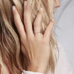 Histoire d'Or Bague Solitaire Hemera platine blanc diamant