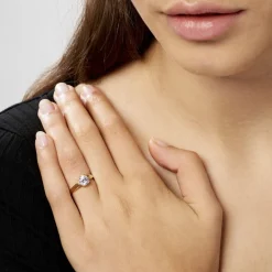 Histoire d'Or Bague Solitaire Illyana Or Jaune Oxyde De Zirconium* Bagues|Bagues Avec Pierre