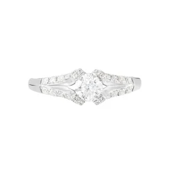 Clearance Histoire d'Or Bague Solitaire Ingrid Or Blanc Diamant