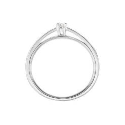 Clearance Histoire d'Or Bague Solitaire Iris or blanc diamant
