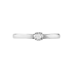 Discount Histoire d'Or Bague Solitaire Iris or blanc diamant