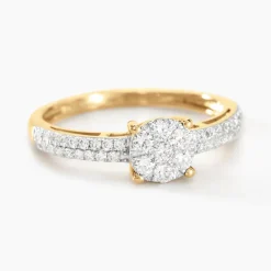 Online Histoire d'Or Bague Solitaire Julia Or Jaune Diamant Synthetique