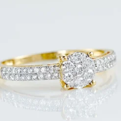 Online Histoire d'Or Bague Solitaire Julia Or Jaune Diamant Synthetique