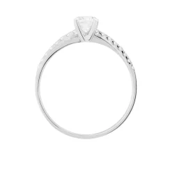 Histoire d'Or Bague Solitaire Kanel Or Blanc Oxyde De Zirconium* Bagues Avec Pierre|Bagues Solitaires