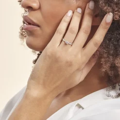 Histoire d'Or Bague Solitaire Kanel Or Blanc Oxyde De Zirconium* Bagues Avec Pierre|Bagues Solitaires
