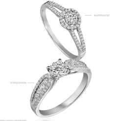 Outlet Histoire d'Or Bague Solitaire Karen Or Blanc Diamant