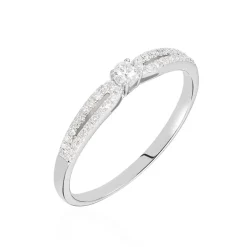 Histoire d'Or Bague Solitaire Katalina Or Blanc Diamant