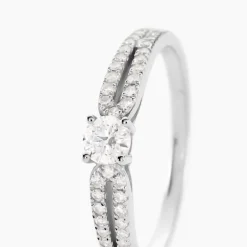 Discount Histoire d'Or Bague Solitaire Katalina or blanc diamant