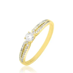 Clearance Histoire d'Or Bague Solitaire Katalina or jaune diamant