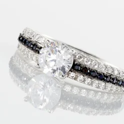 Histoire d'Or Bague Solitaire Katrina Or Blanc Oxyde De Zirconium* Bagues|Bagues Avec Pierre