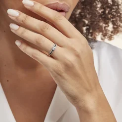 Histoire d'Or Bague Solitaire Katrina Or Blanc Oxyde De Zirconium* Bagues|Bagues Avec Pierre