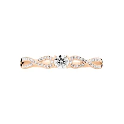 Histoire d'Or Bague Solitaire Livia Or Rose Diamant* Bagues|Bagues Avec Pierre