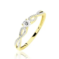 Clearance Histoire d'Or Bague Solitaire Livia Or Jaune Diamant