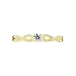 Clearance Histoire d'Or Bague Solitaire Livia Or Jaune Diamant